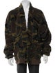 Camp High Camouflage Print Mock Neck Cardigan