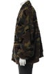 Camp High Camouflage Print Mock Neck Cardigan