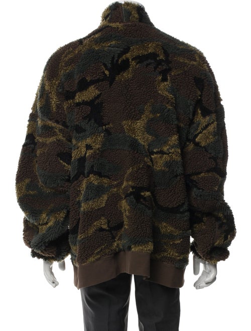 Camp High Camouflage Print Mock Neck Cardigan