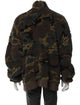 Camp High Camouflage Print Mock Neck Cardigan
