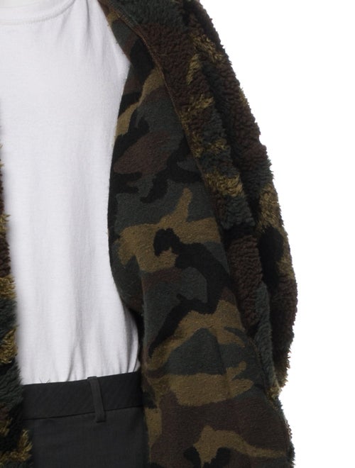 Camp High Camouflage Print Mock Neck Cardigan