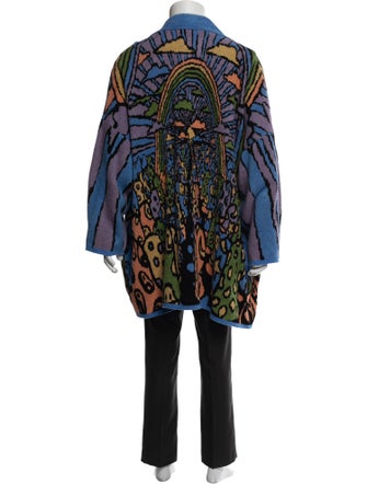 Camp High Printed Open Front Cardigan