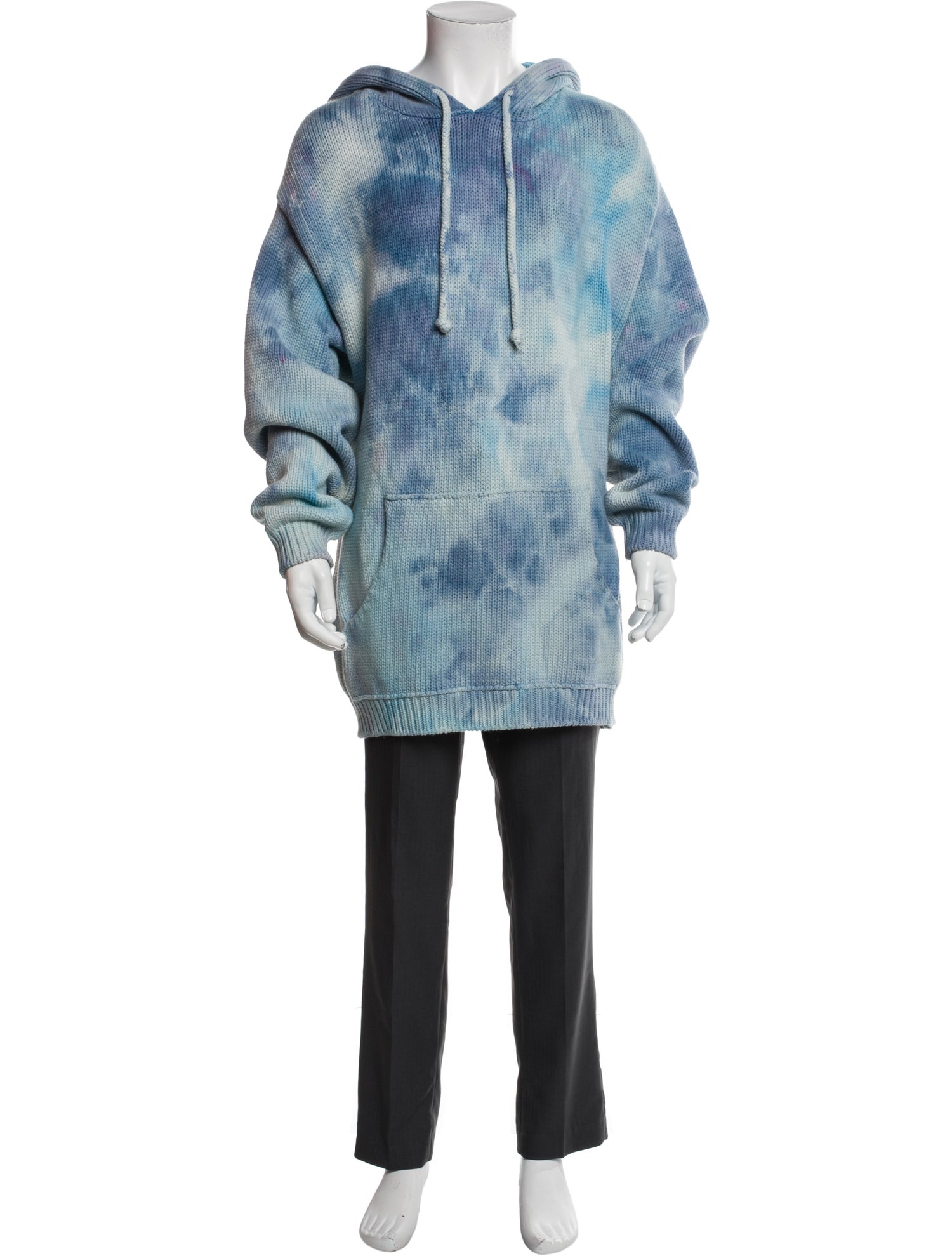 Camp High Tie-Dye Print V-Neck Hoodie