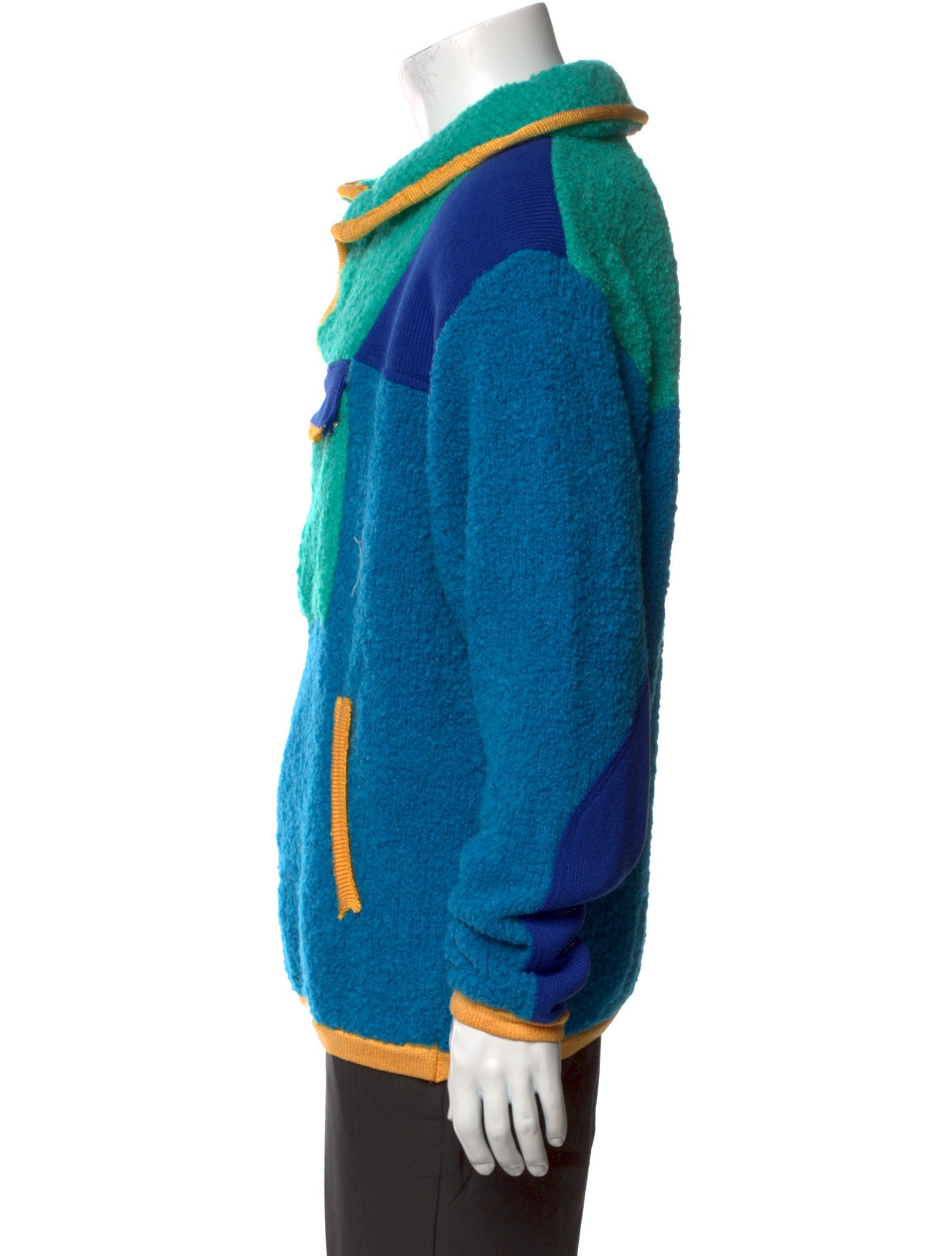 Camp High Colorblock Pattern Crew Neck Hoodie