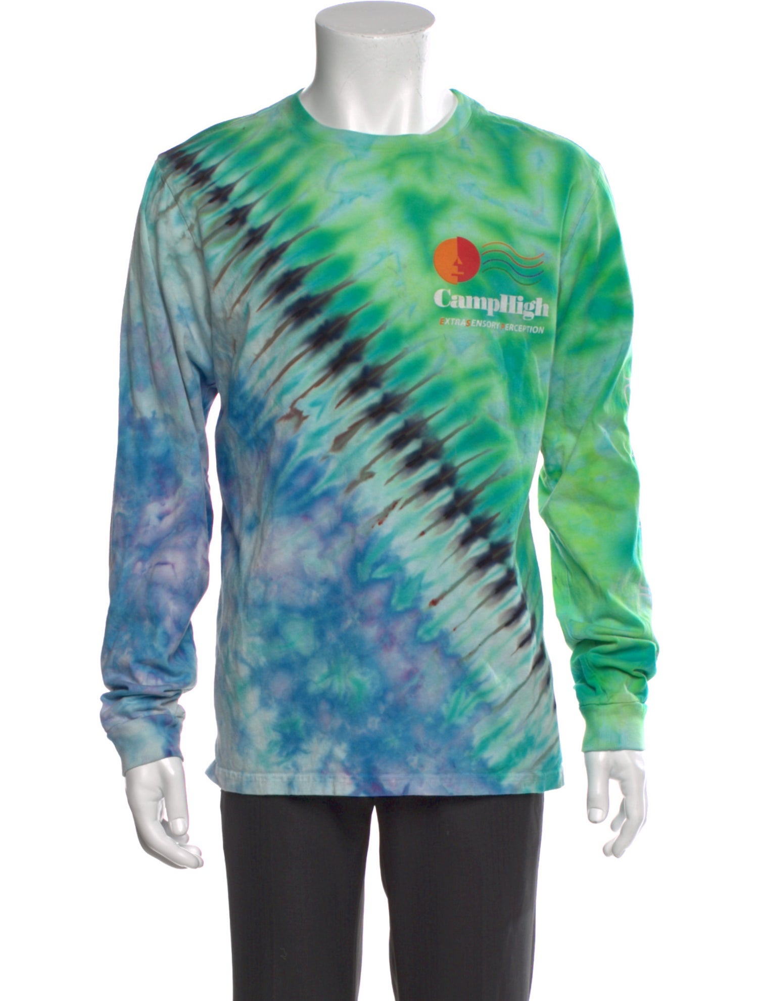 Camp High Tie-Dye Print Crew Neck T-Shirt