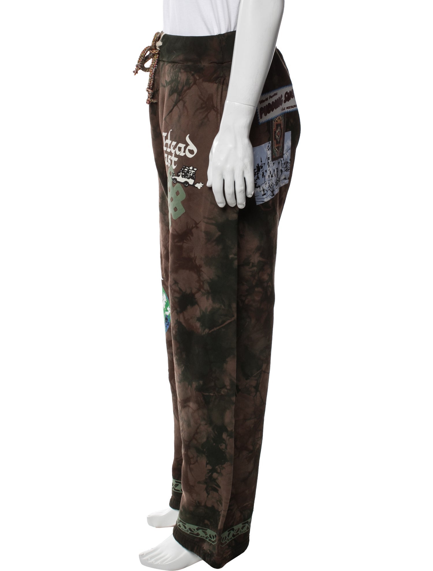 Camp High Tie-Dye Print Moto Pants