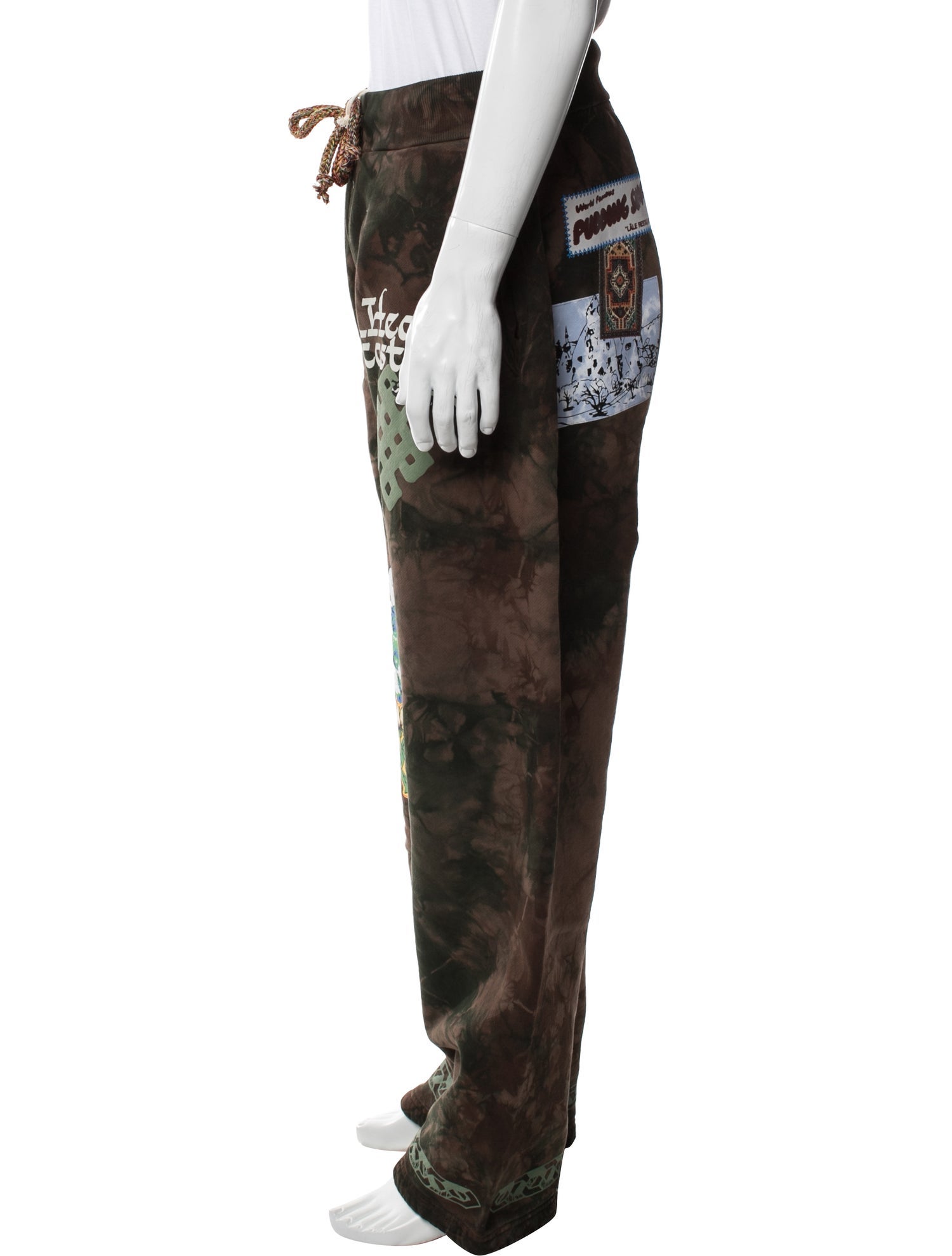 Camp High Tie-Dye Print Moto Pants