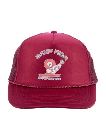 Pre-owned Camp High Printed Baseball Hat In Red