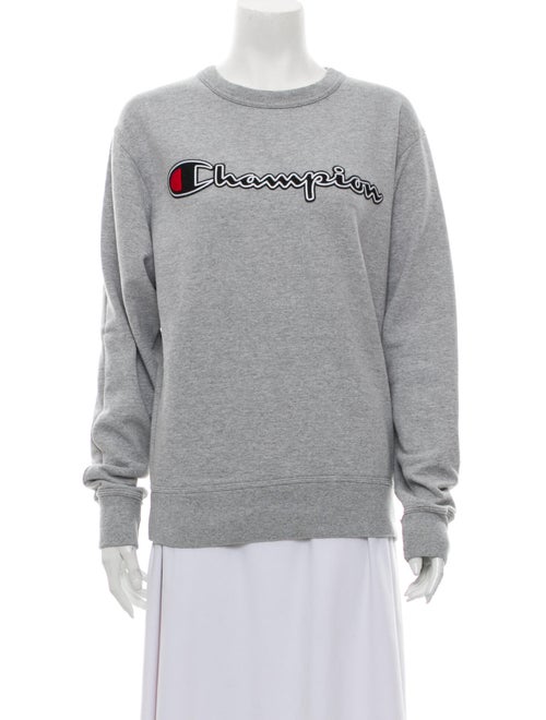Champion Graphic Print Crew Neck Sweatshirt Grey