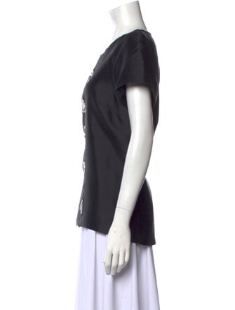 Charlotte Brody Graphic Print Scoop Neck T-Shirt