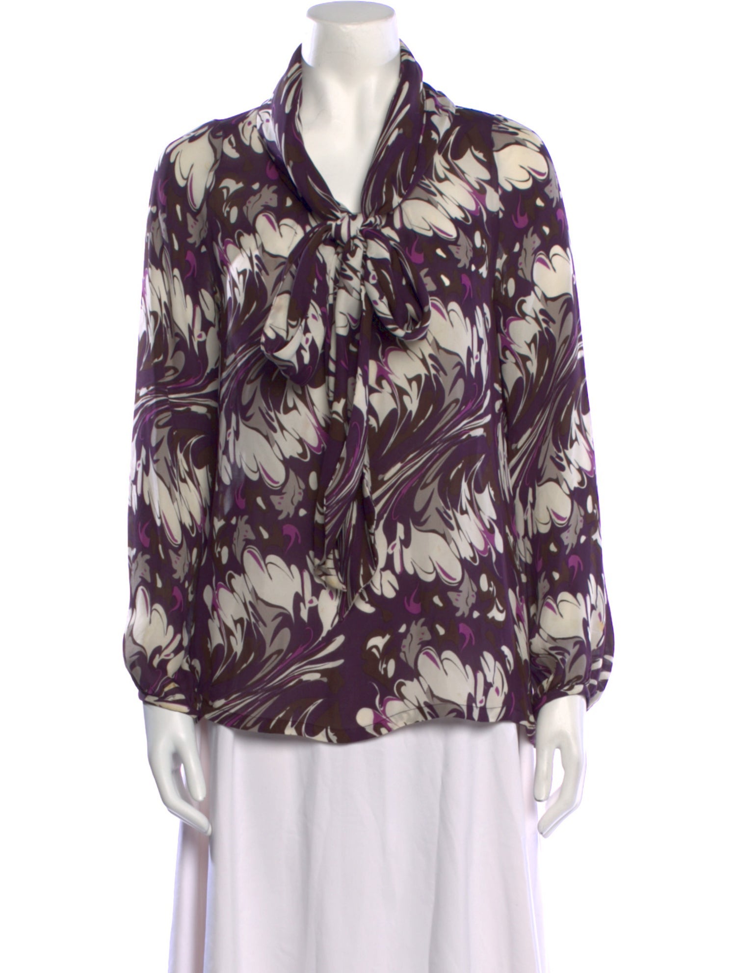 Charlotte Brody Printed V-Neck Blouse