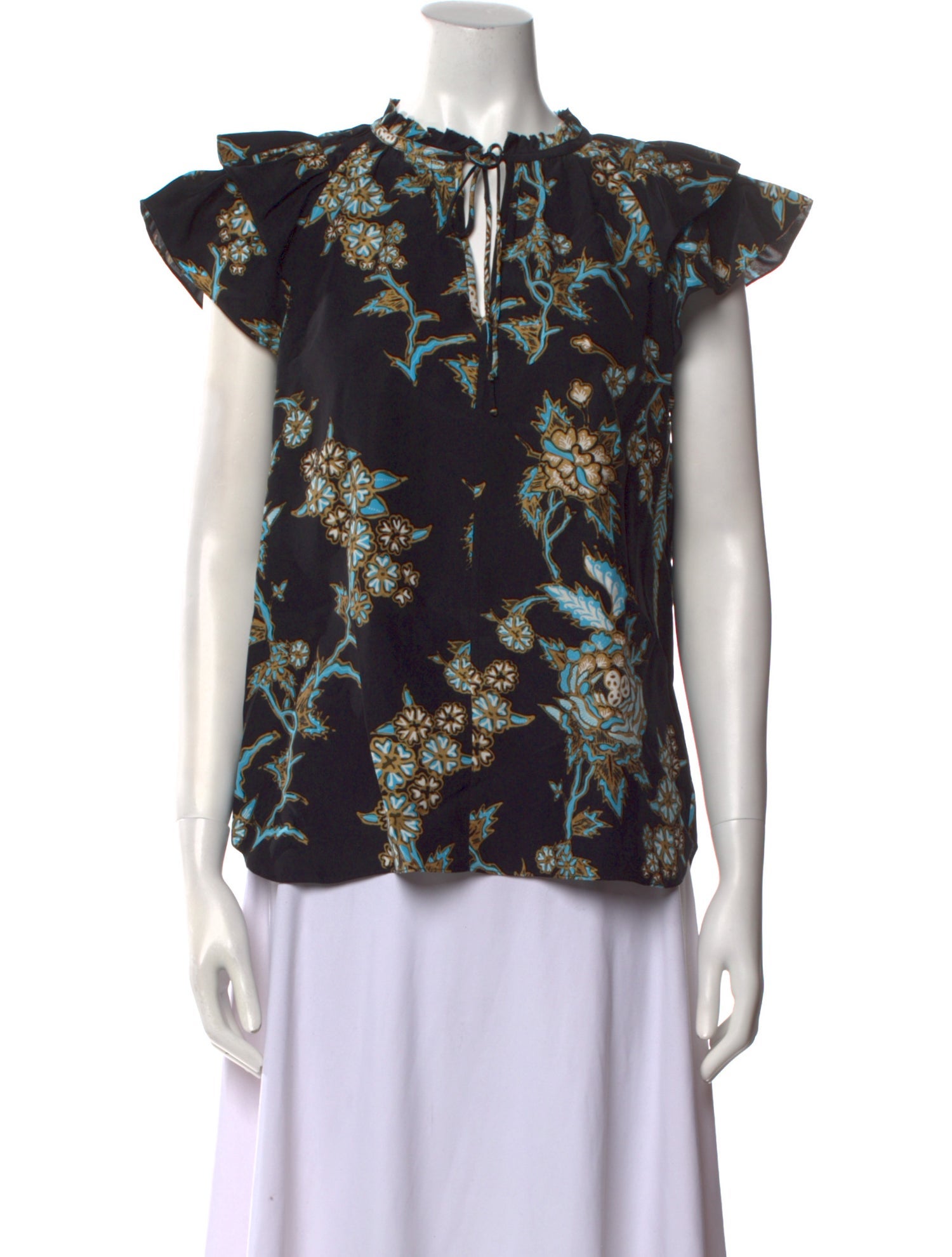 Charlotte Brody Silk Floral Print Top