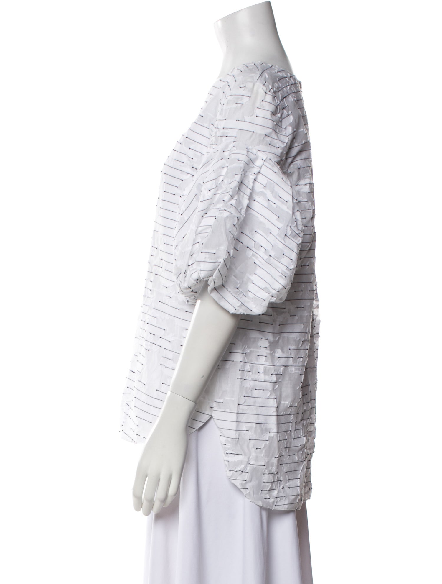 Charlotte Brody Printed Bateau Neckline T-Shirt