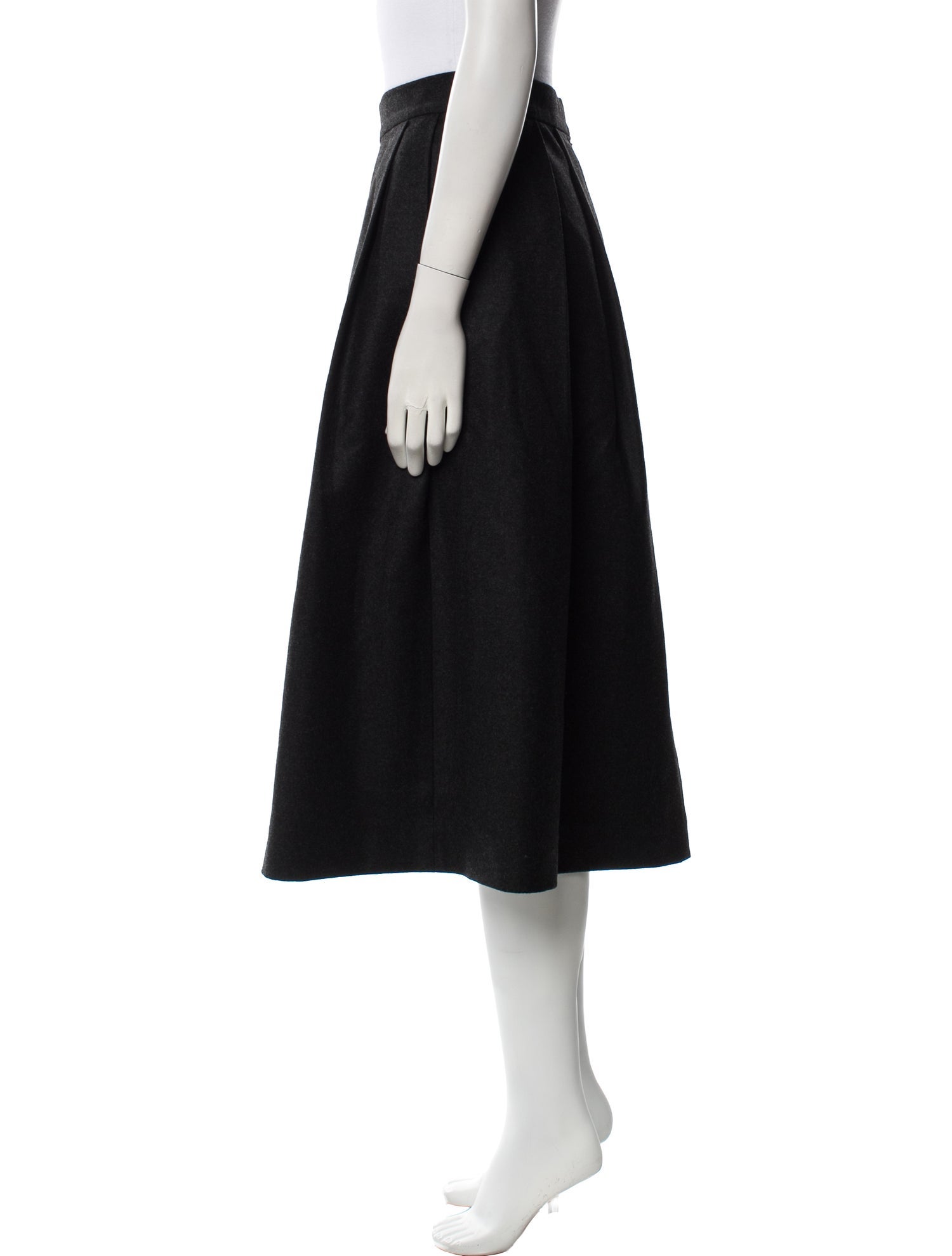 Charlotte Brody Pleated Accents Midi Length Skirt