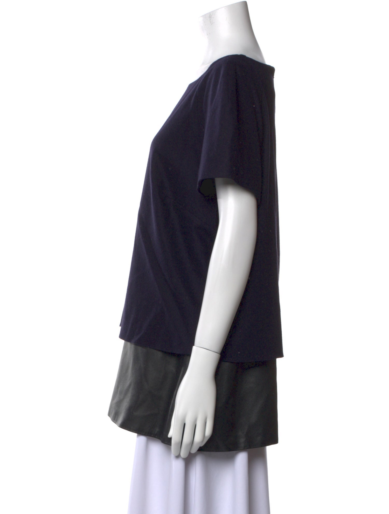 Charlotte Brody Wool Bateau Neckline T-Shirt