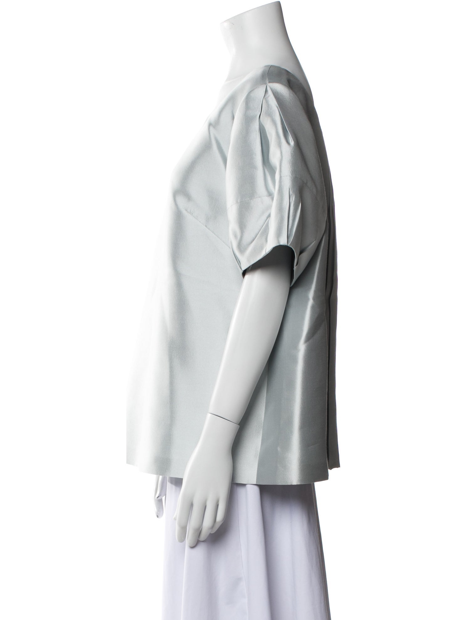 Charlotte Brody Silk Bateau Neckline T-Shirt