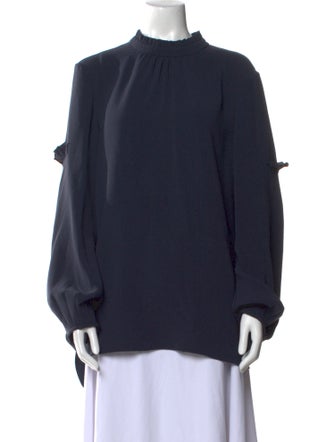 Charlotte Brody Mock Neck Long Sleeve Blouse