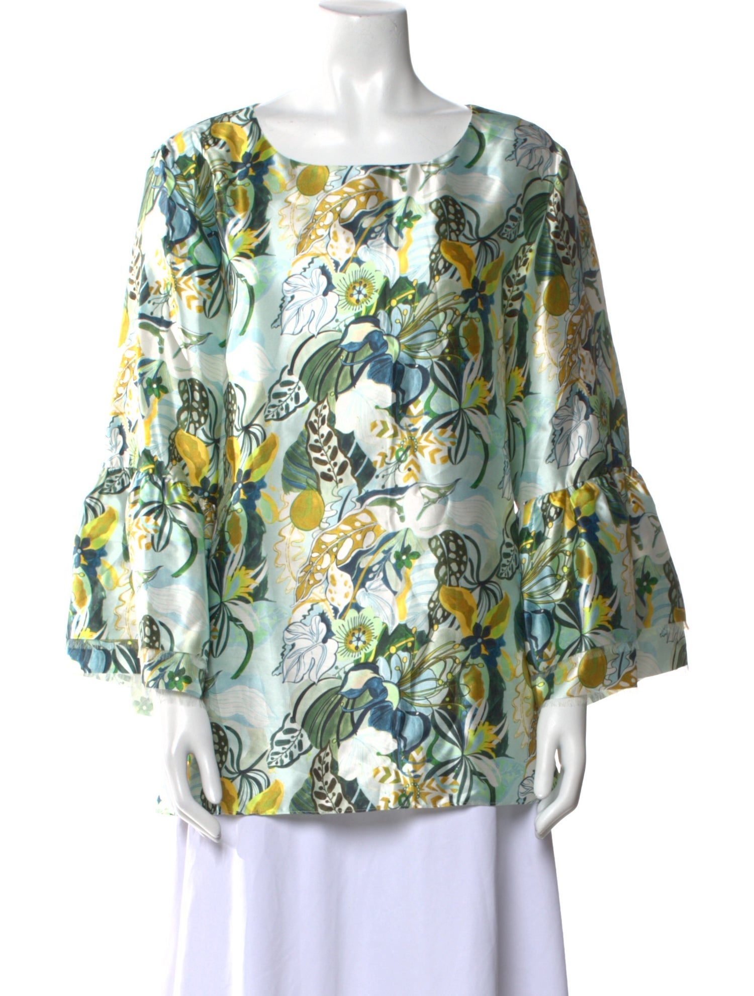 Charlotte Brody Floral Print Square Neckline Blouse