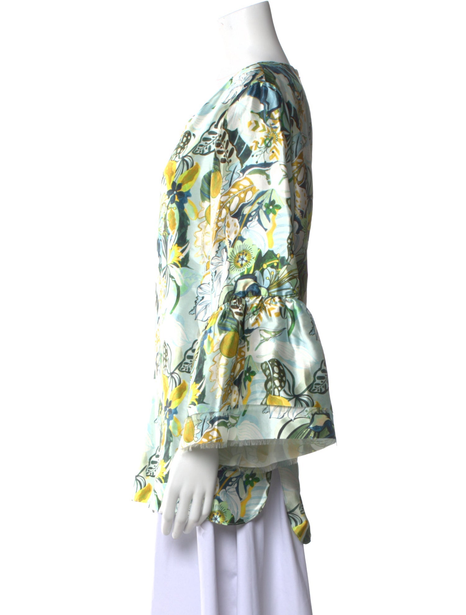 Charlotte Brody Floral Print Square Neckline Blouse