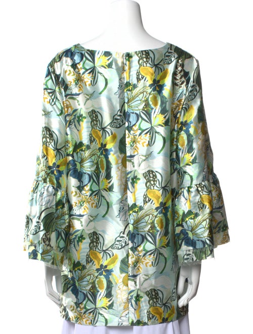 Charlotte Brody Floral Print Square Neckline Blouse