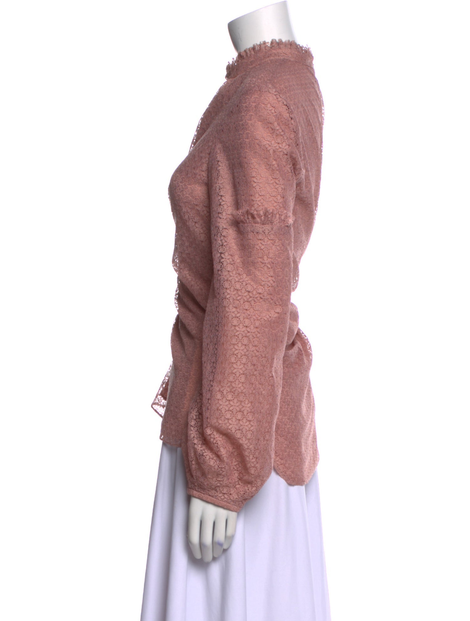 Charlotte Brody Mock Neck Long Sleeve Blouse