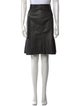Charlotte Brody Leather Knee-Length Skirt