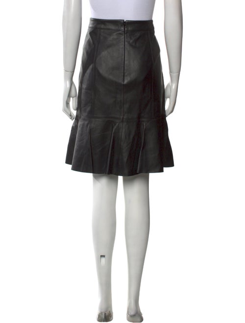 Charlotte Brody Leather Knee-Length Skirt