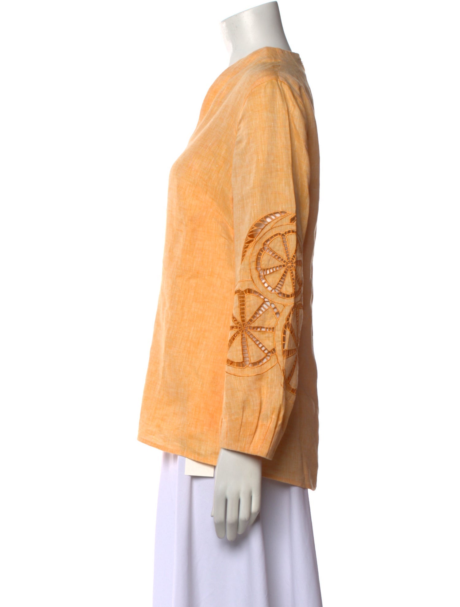 Charlotte Brody Linen V-Neck Blouse