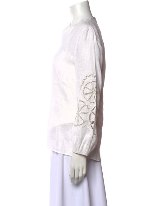 Charlotte Brody Linen V-Neck Blouse