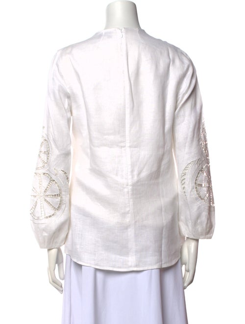 Charlotte Brody Linen V-Neck Blouse