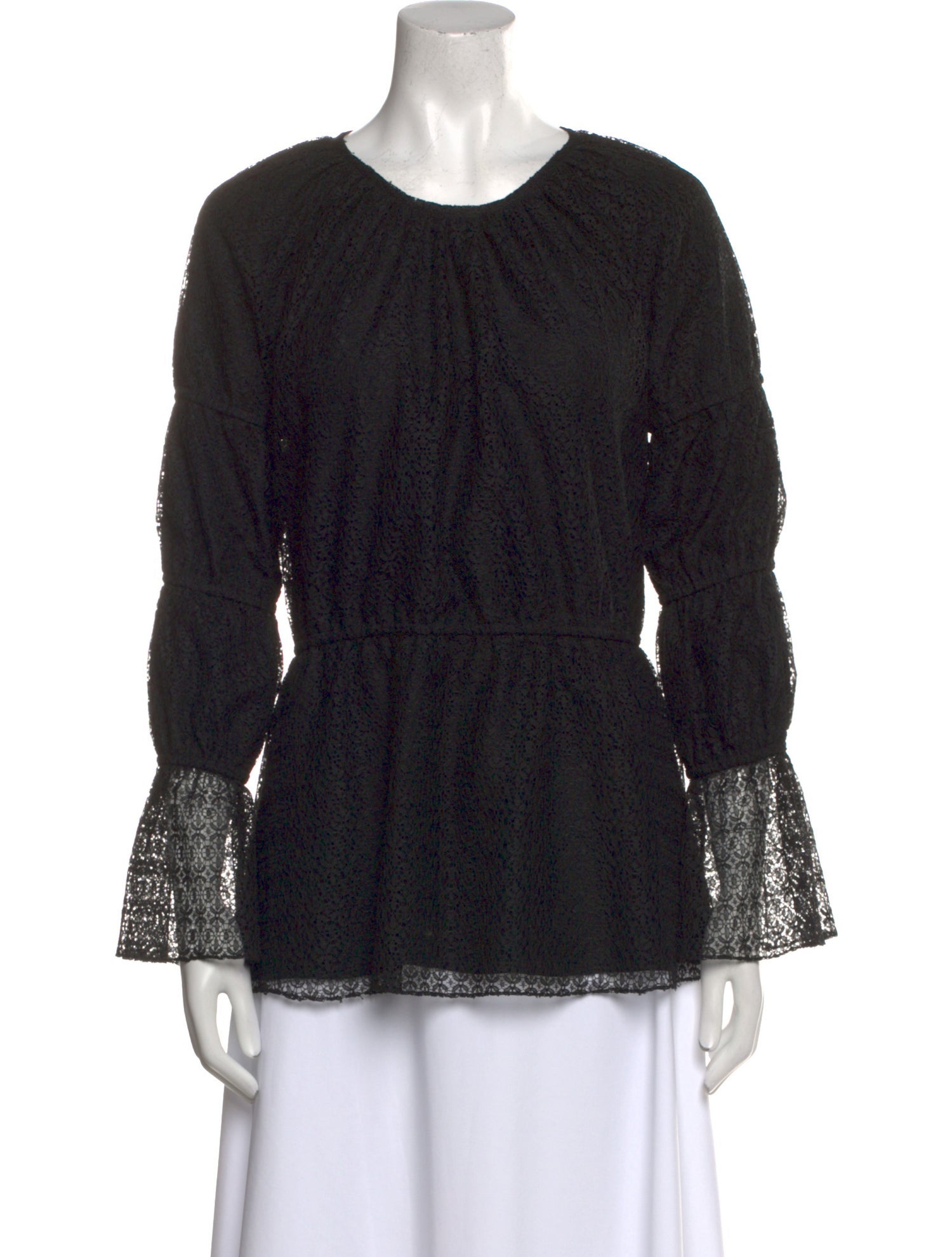 Charlotte Brody Lace Pattern Scoop Neck Blouse