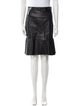 Charlotte Brody Leather Knee-Length Skirt