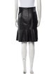 Charlotte Brody Leather Knee-Length Skirt
