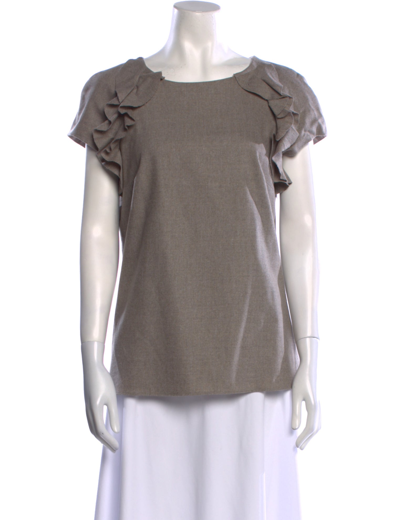 Charlotte Brody Wool Scoop Neck T-Shirt