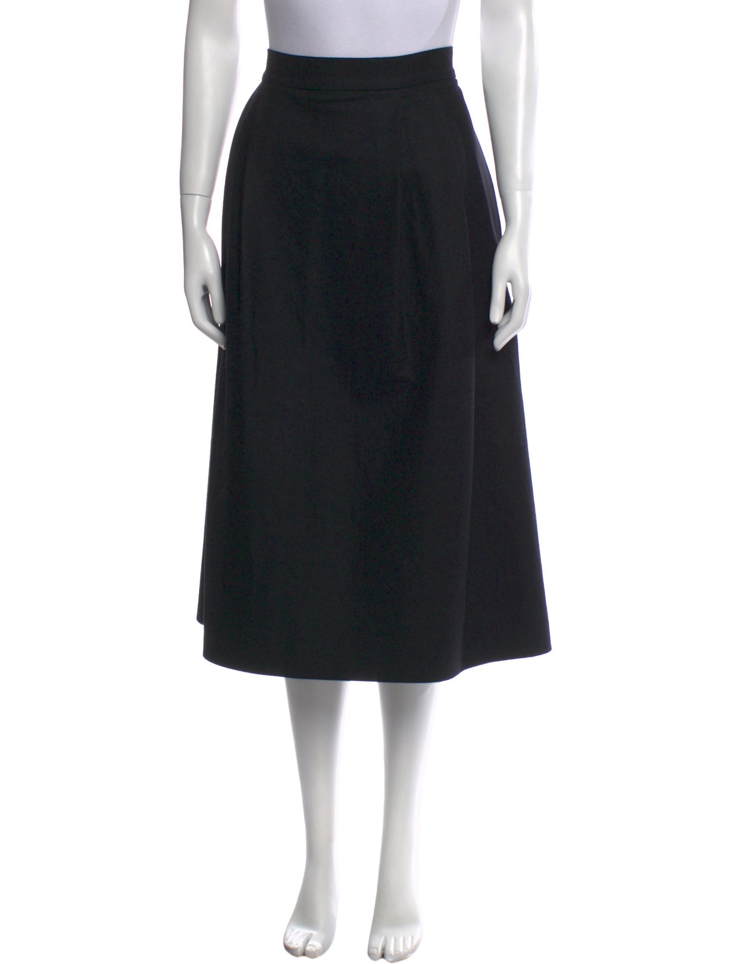 Charlotte Brody Pleated Accents Midi Length Skirt