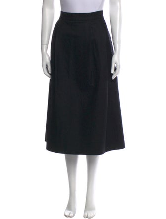 Charlotte Brody Pleated Accents Midi Length Skirt