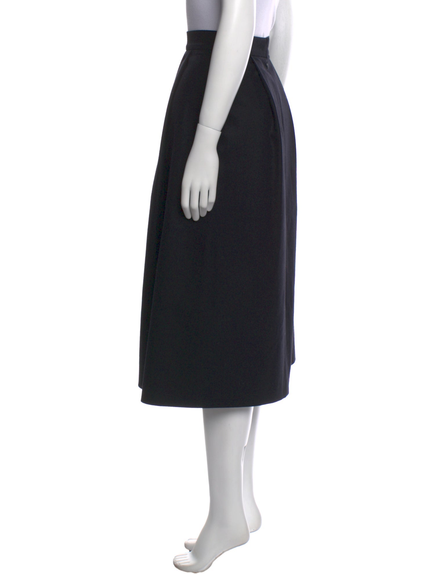 Charlotte Brody Pleated Accents Midi Length Skirt