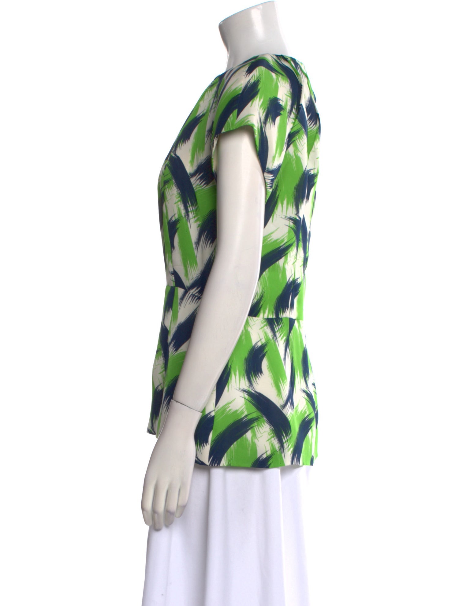 Charlotte Brody Printed Crew Neck Blouse