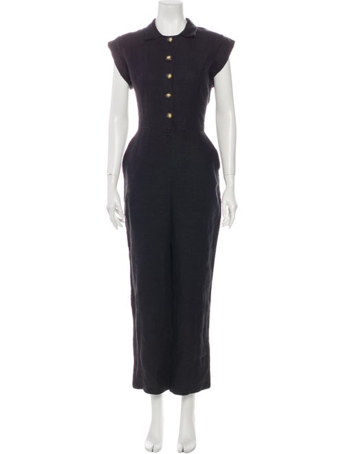 Christy Dawn Linen Jumpsuit Black