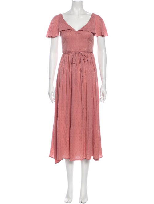 Christy Dawn V-Neck Long Dress Pink