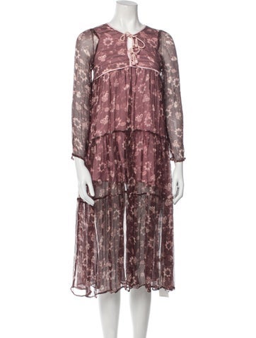 Christy Dawn Dresses Floral Print Midi Length Dress XS