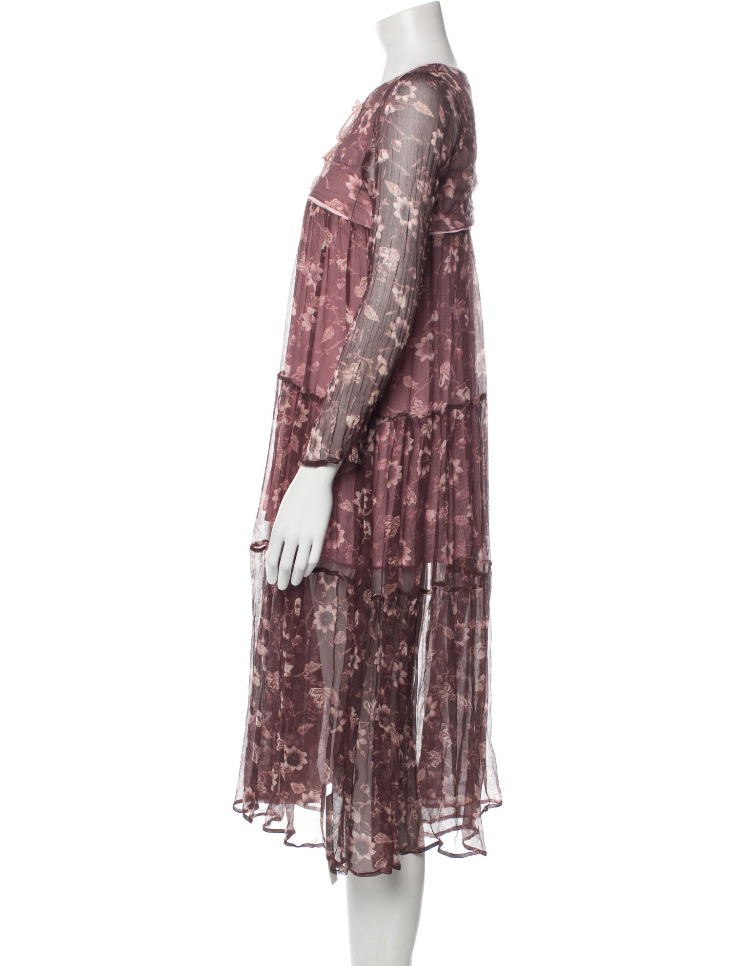 Christy Dawn Floral Print Midi Length Dress