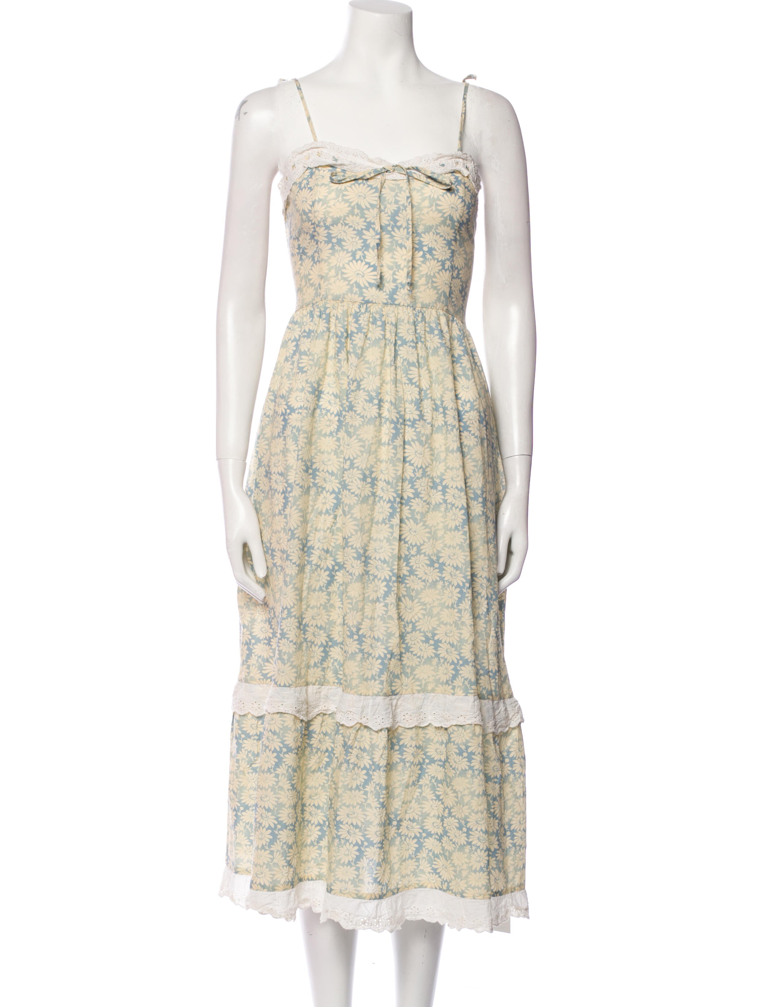 Christy Dawn Floral Print Midi Length Dress