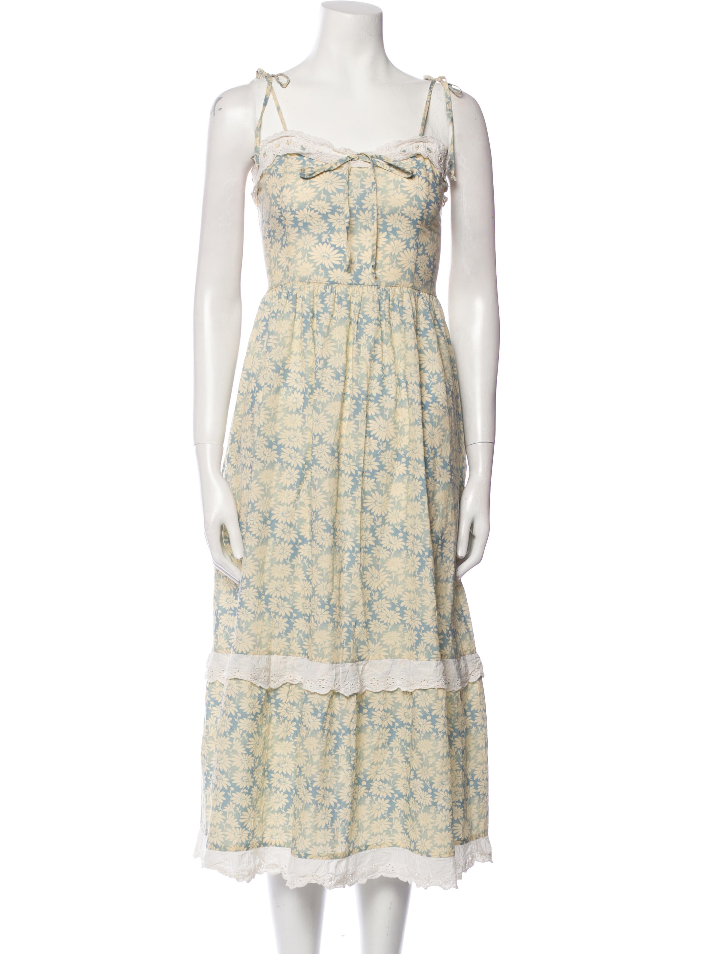 Christy Dawn Floral Print Midi Length Dress