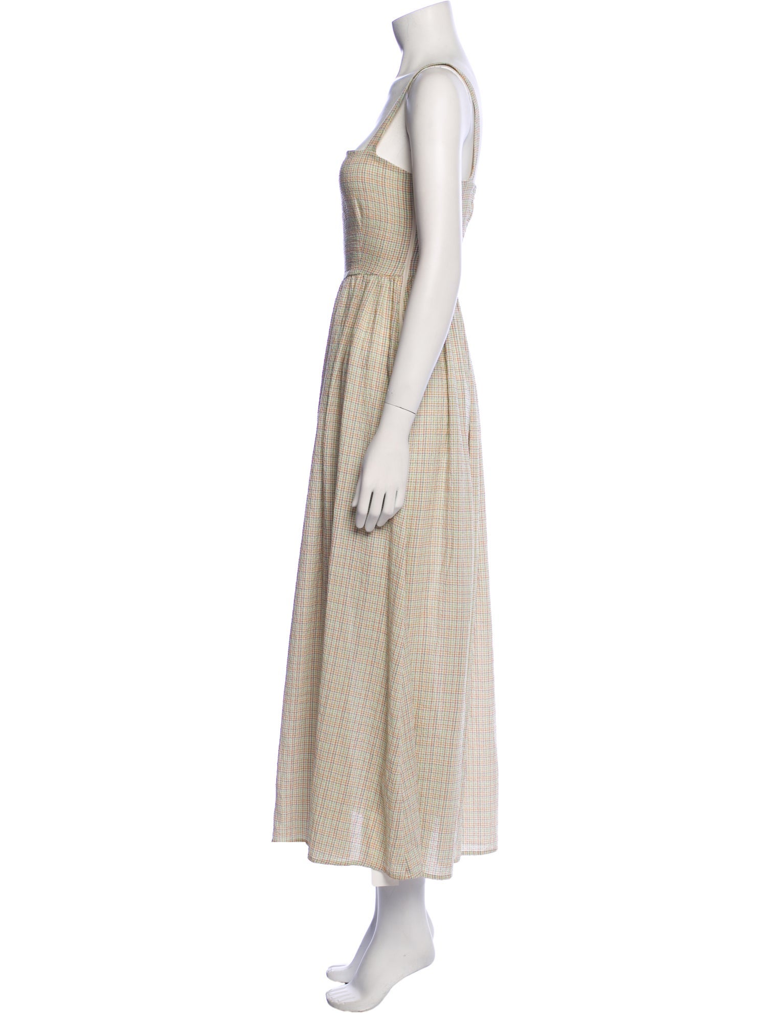 Christy Dawn Plaid Print Long Dress