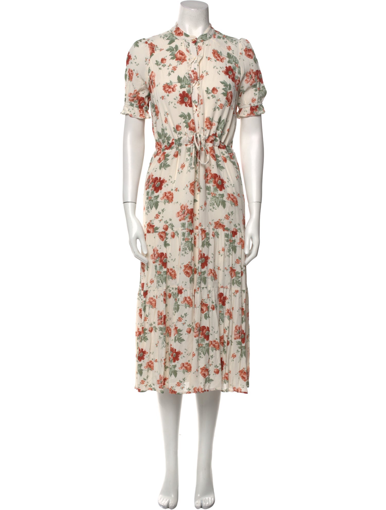 Christy Dawn Floral Print Midi Length Dress