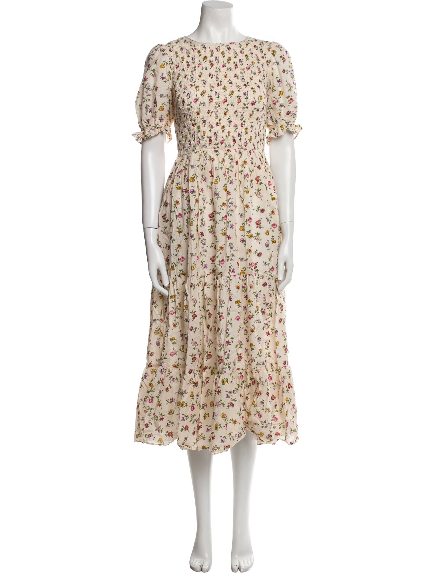 Christy Dawn Floral Print Midi Length Dress