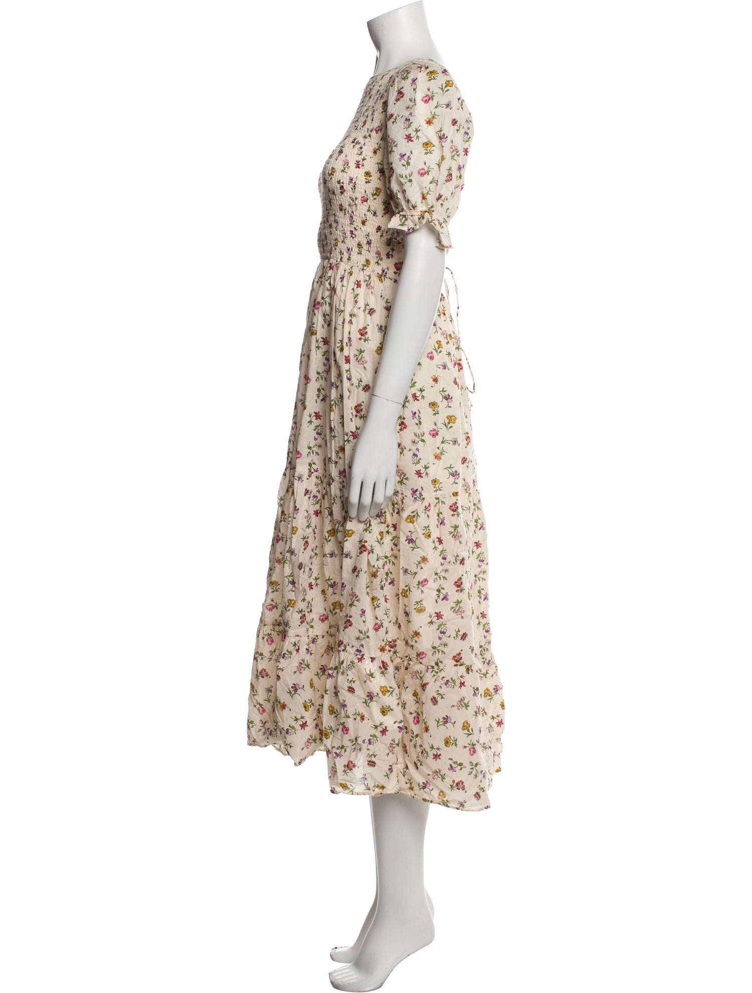 Christy Dawn Floral Print Midi Length Dress
