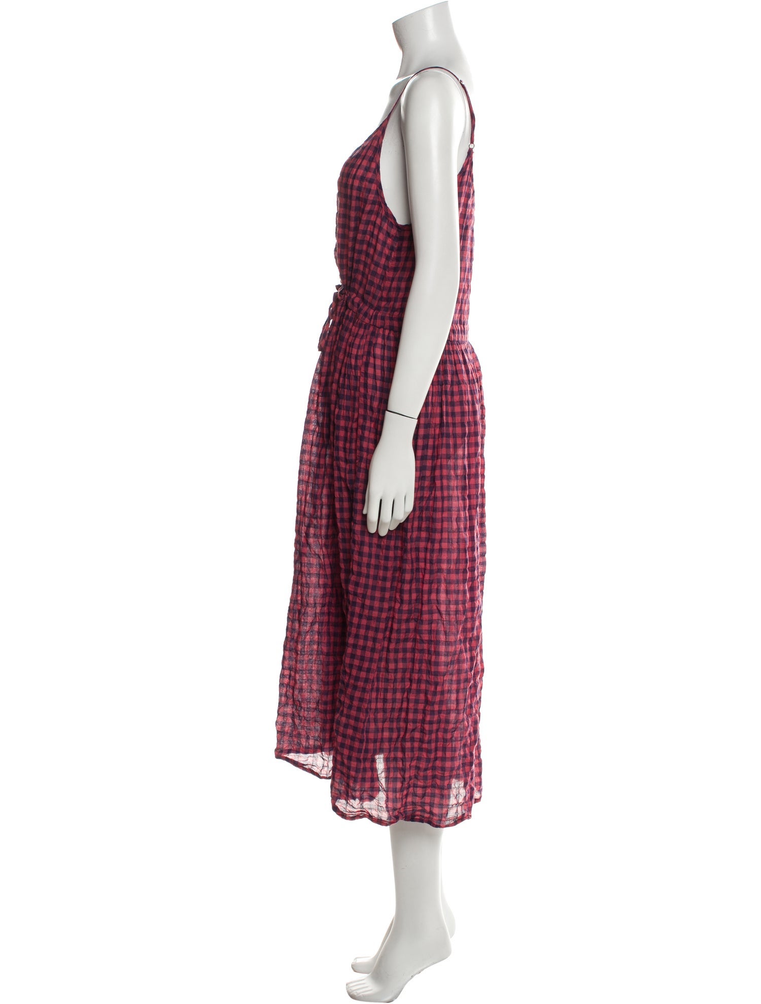 Christy Dawn Plaid Print Midi Length Dress