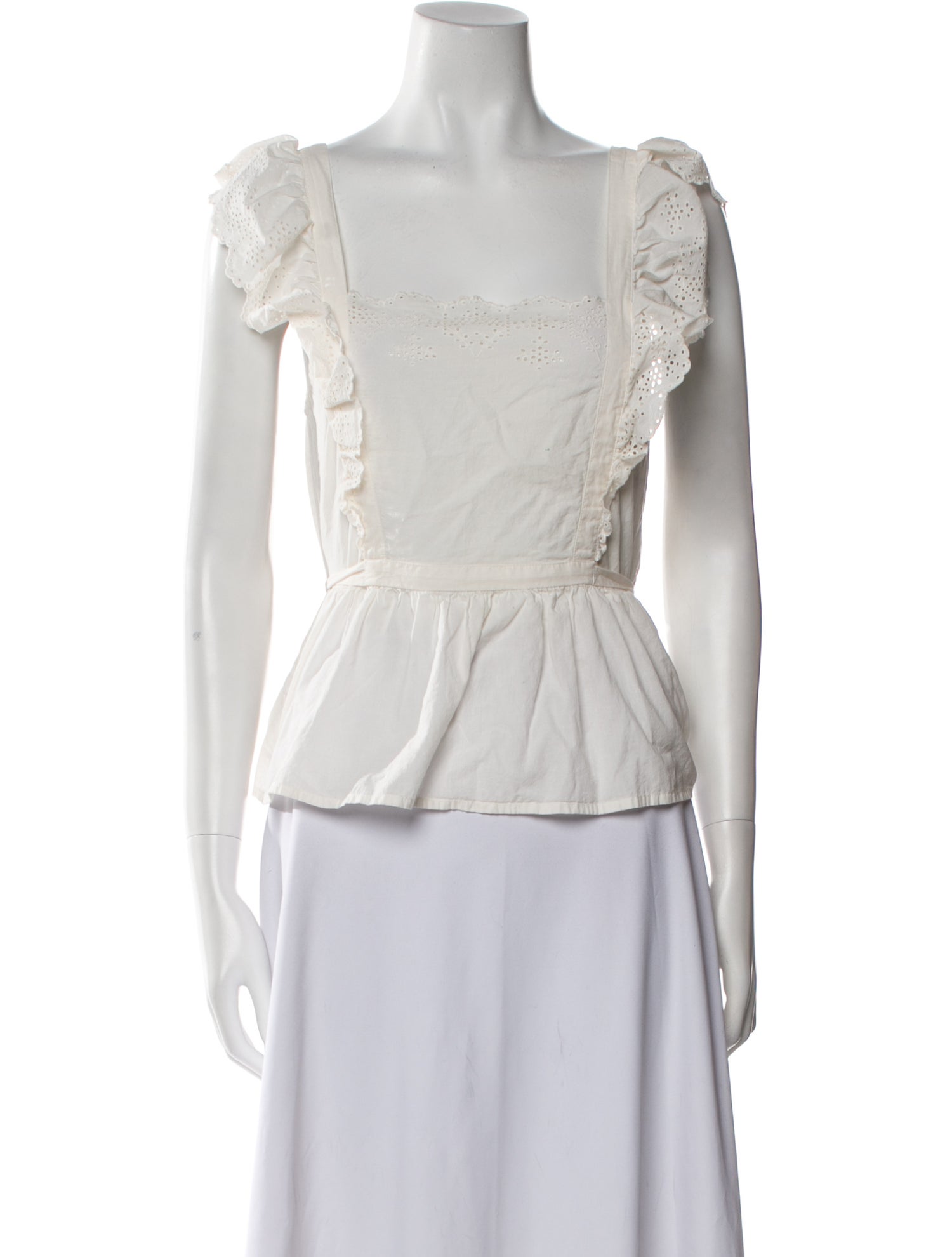 Christy Dawn Square Neckline Short Sleeve Blouse